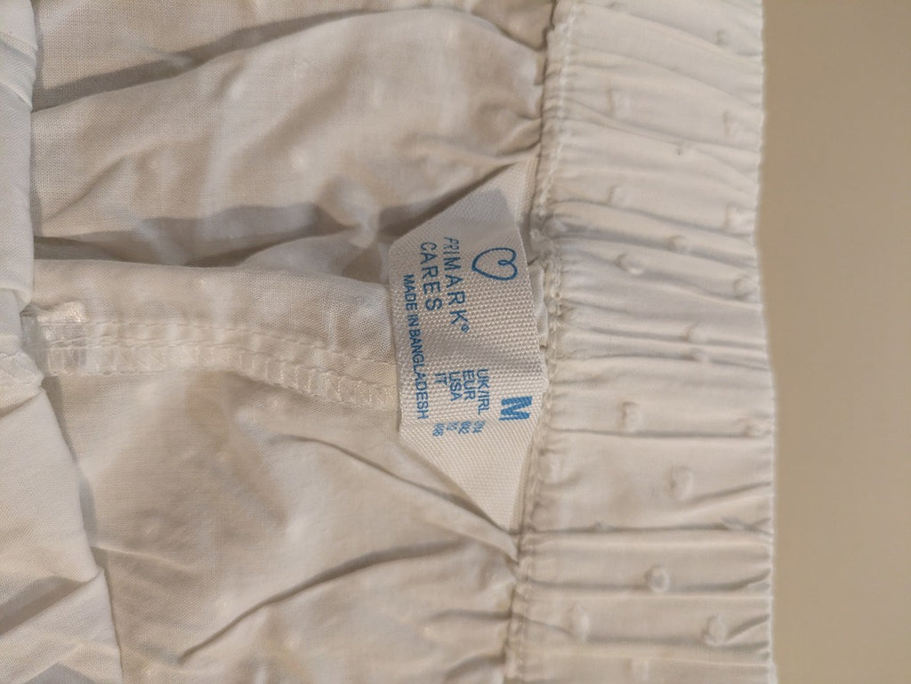 Pantalon Jambes Larges Primark - M - Blanc - Evvio-24