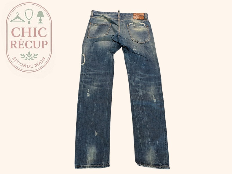 Jeans Coupe Droite Dsquared2 - L - Bleu - Thgen-111