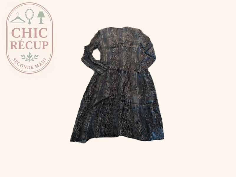 Robe Longue - Massimo Dutti - 34 - Gris - Sthas-12