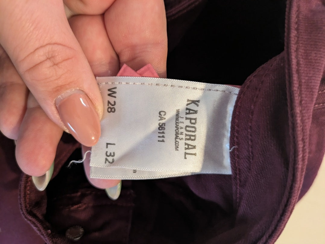 Jeans skinny Kaporal - 38 - Bordeaux - W28 L32