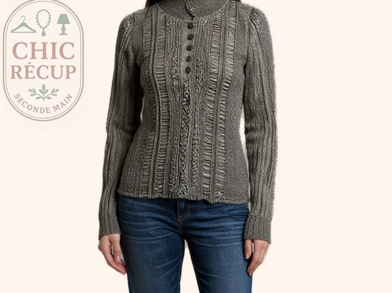 Blouse Manches Longue Laetitia Star - M - Kaki - Brhal-95