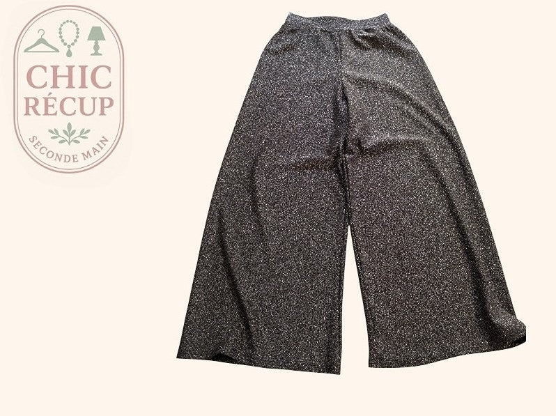 Pantalon A Jambes Large Sans Marque - S - Argenté - Brhal-