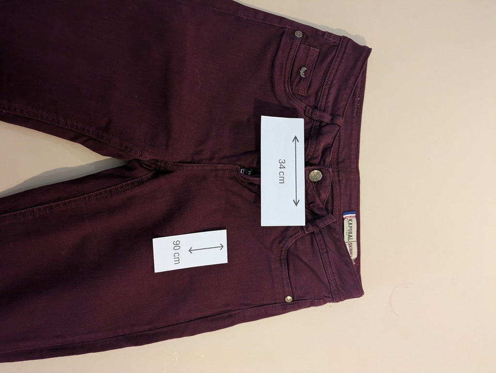 Jeans skinny Kaporal - 38 - Bordeaux - W28 L32
