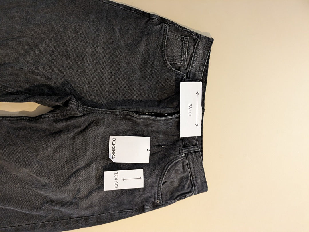 Jean Droit Bershka - 40 - Gris - Evvio-82