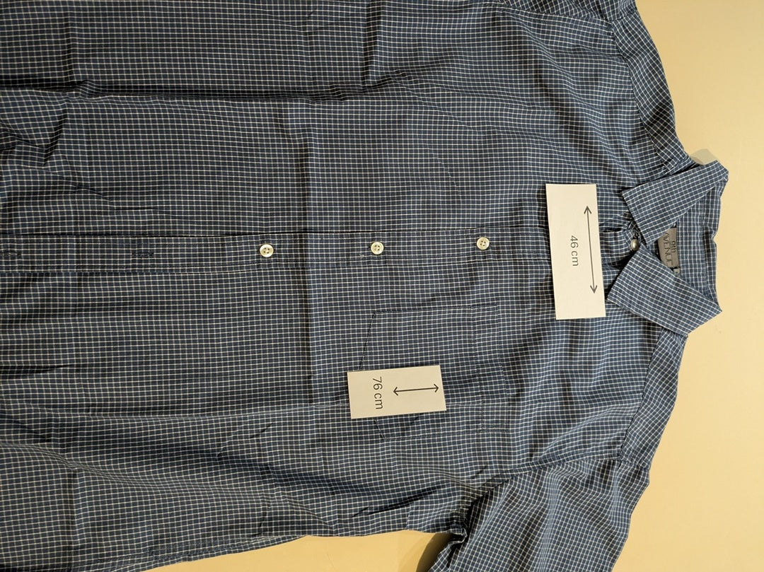 Chemise À Carreaux 9th Avenue - M - Marine - Shbad-72