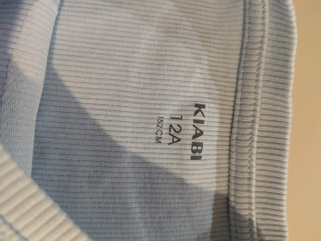 T-shirt Kiabi - 12 ans - Bleu clair - Palmier