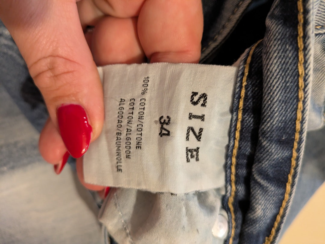 Short en jean Diker Jeans - 34 - Bleu - Distressed
