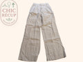 Pantalon large Abercrombie & Fitch - 25 - Blanc - Linen