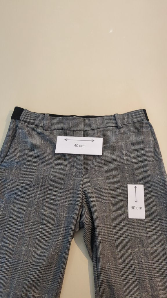 Pantalon tailleur H&m - 42 - Gris - Prince de Galles
