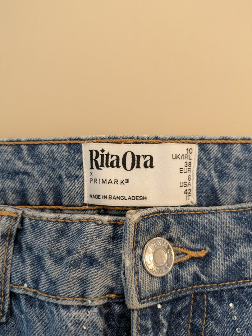 Jeans Droit Rita Ora - 38 - Bleu - Evvio-19