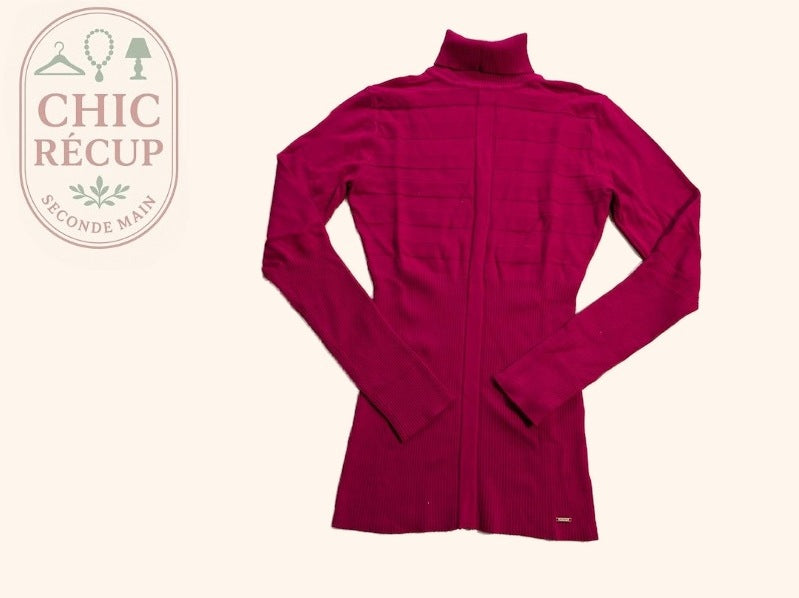 Pull Morgan - Xs - Rose - Col Roulé