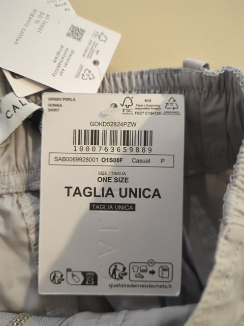 Jupe longue - Calliope - Taille unique - Gris perle - Gokd52824pzw
