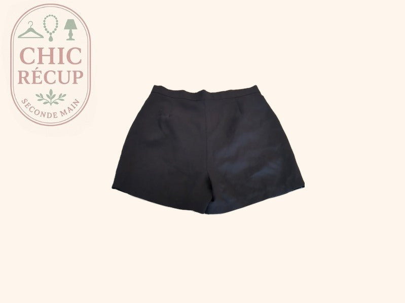 Short taille haute Shein - 40 - Noir - Fluide plis