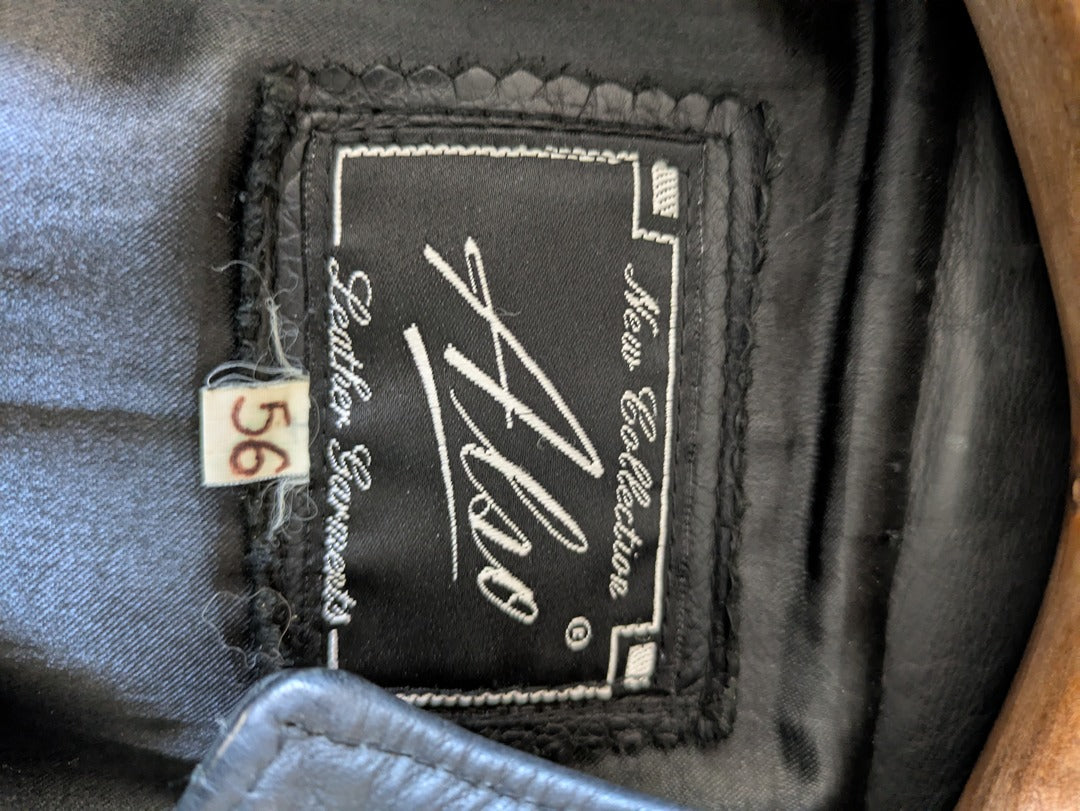 Veste blazer Also - Xxl - Noir - Cuir agneau plongé