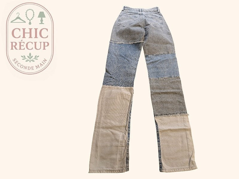 Jeans Evase Bershka - 34 - Bleu - Shbad-112