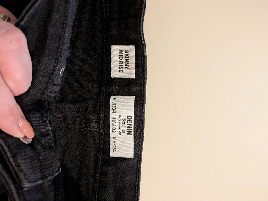 Jeans Skinny Bershka - S - Noir - Vabar-30