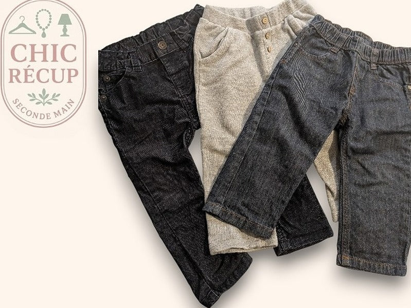 Lot de Pantalons jean garçon 18 mois grain de blé
