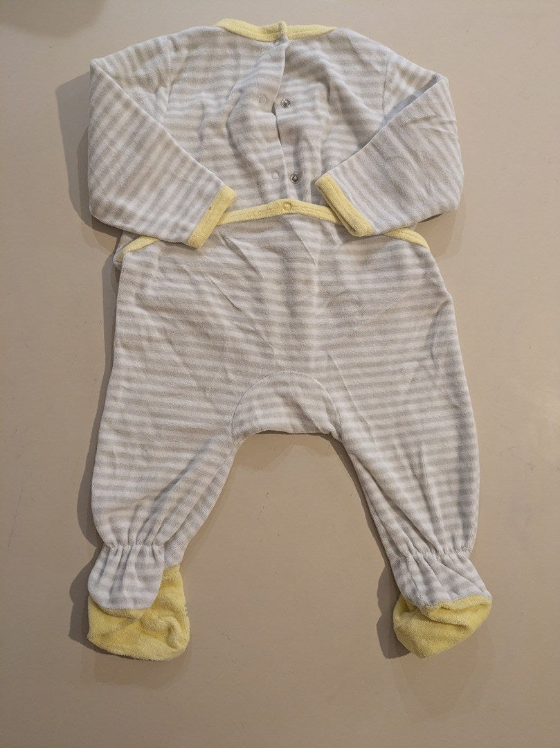Lot 3 pyjamas bébé Premaman 12m rayé et uni
