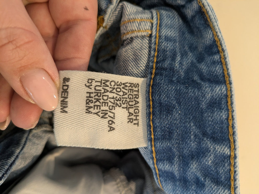 Jean droit H&m - 40 - Bleu - Straight Regular
