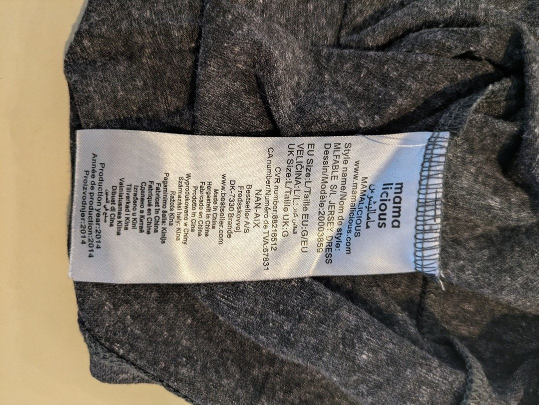Robe Mamalicious - L - Gris - Erbul-97