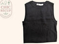 Tops Court Zara - M - Noir - Shbad-5
