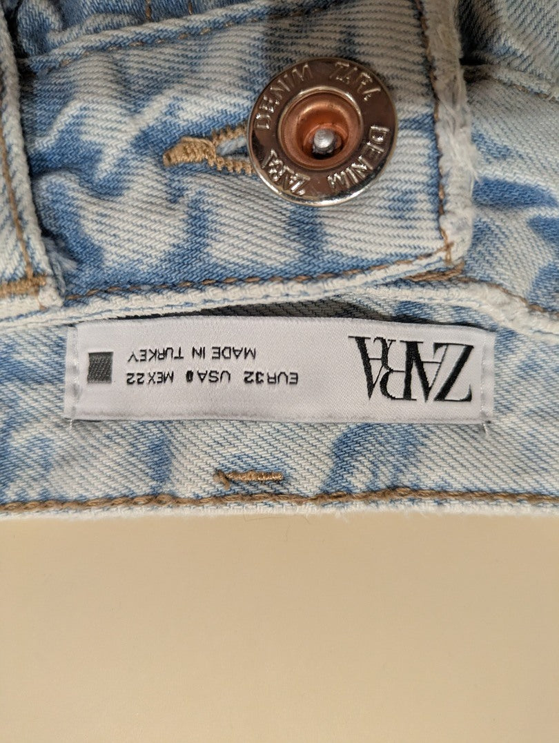Jeans Troué Zara - S - Bleu Clair - Amfat-24
