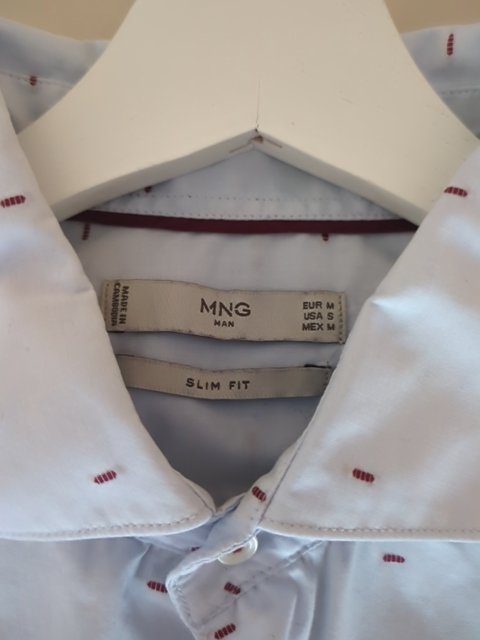 Chemise Mango Man - M - Bleu - Slim Fit