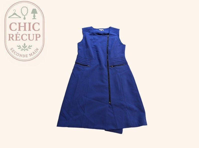Robe Jacqueline Riu - 44 - Bleu - Zippée