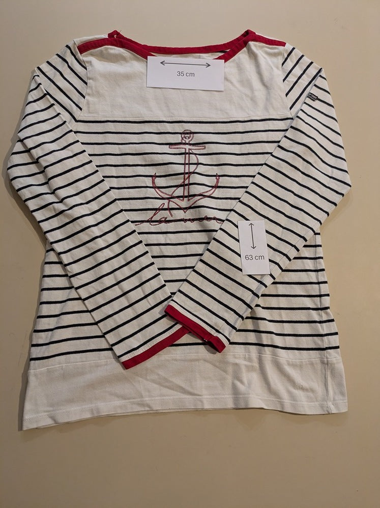 T-shirt Terre De Marins - S - Blanc Marine - Qubur-71