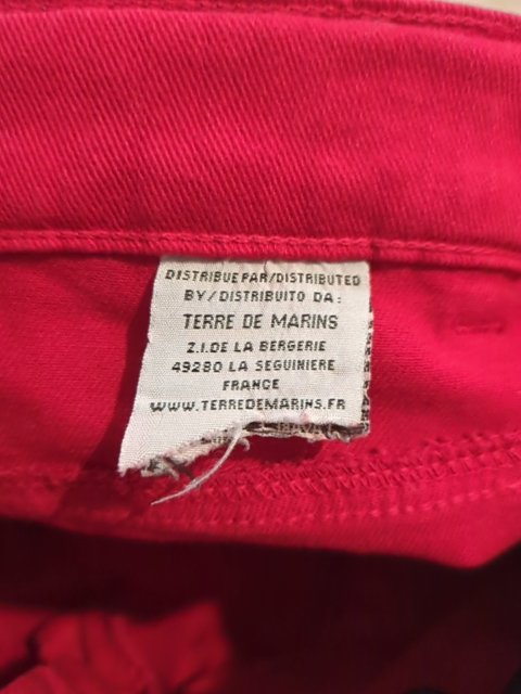Jeans Court - Terre De Marins - 42 - Rouge - Qubur-133