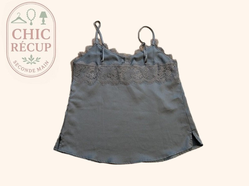 Débardeur Abercrombie & Fitch - S - Bleu - Top dentelle