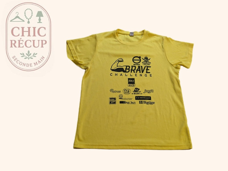 T-shirt de sport Roly - S - Jaune - Brave Challenge