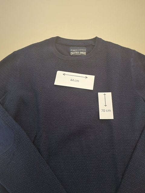 Pull - Angelo Litrico - L - Bleu Marine - Maille texturée
