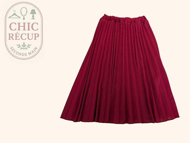 Jupes Midi Sans Marque - S - Bordeaux - Olhat-53