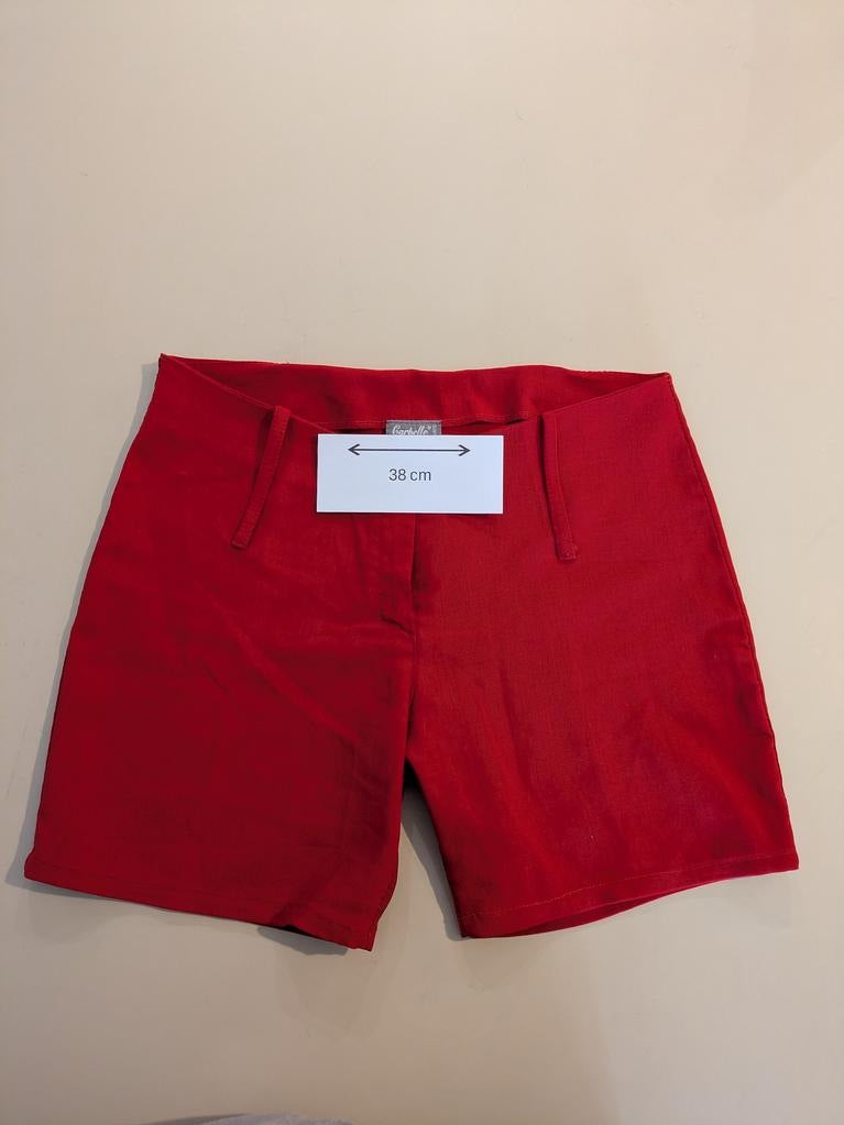 Shorts Taille Basse Carpelle - 38 - Rouge - Qubur-112