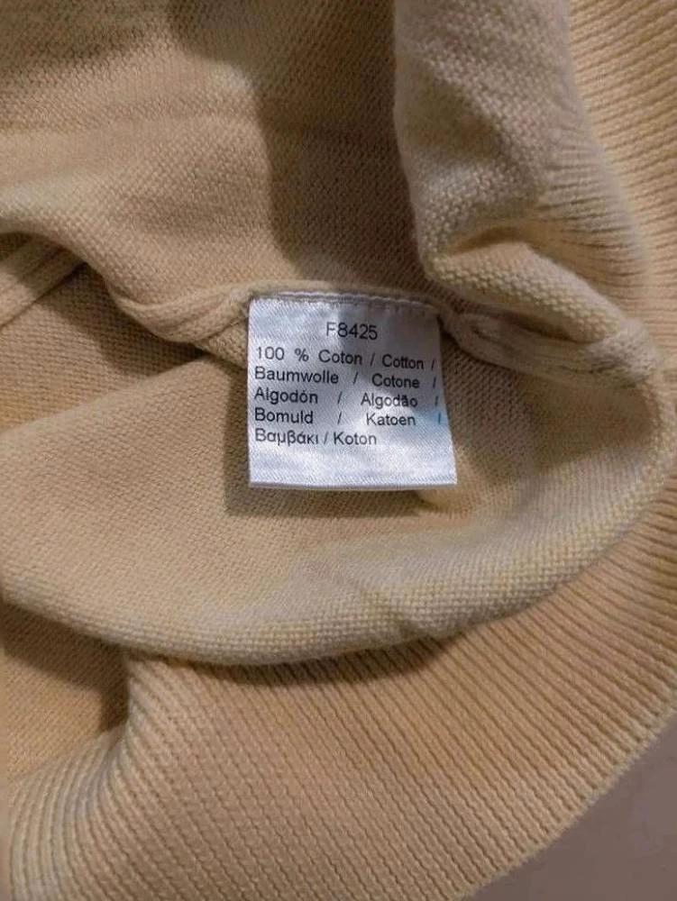 Sweat Col V Lacoste - Xl - Crème Jaune - Phleg-05