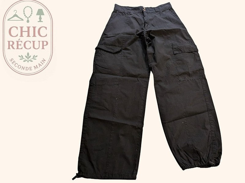 Pantalon Droit Stradivarius - 36 - Noir - Shbad-116