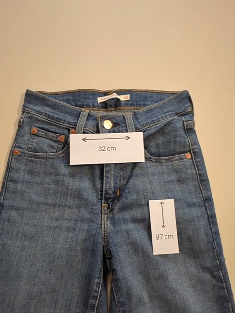 Jean droit - Levi's - 34 - Bleu - 724 High Rise Straight