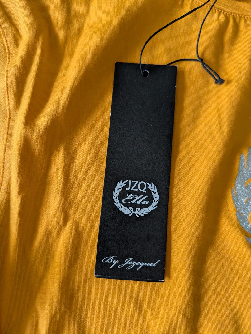T-shirt Jzq Elle by Jezequel - 46 - Jaune - Logo strass