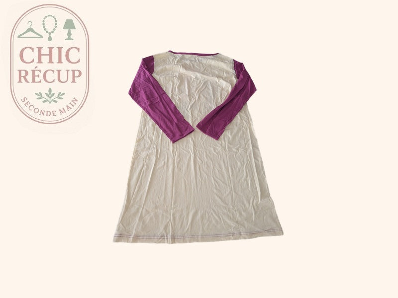 Chemise de nuit Françoise Saget - 50/52 - Crème
