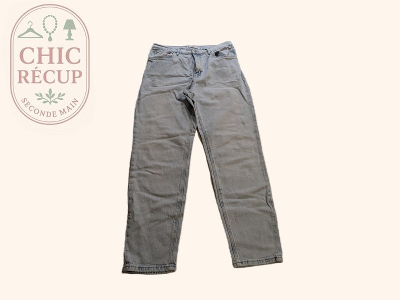 Jean Taille Haute Mango - 42 - Bleu Clair - Evvio-52