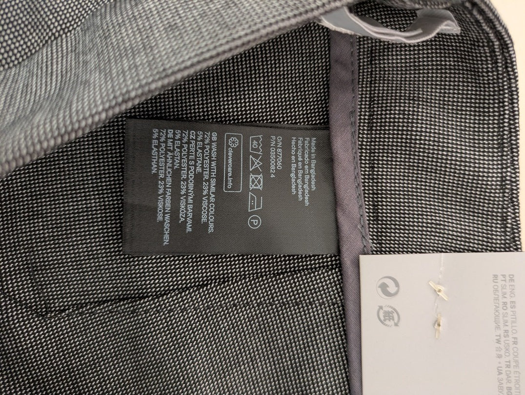 Pantalon femme H&m slim - 38 - gris chiné