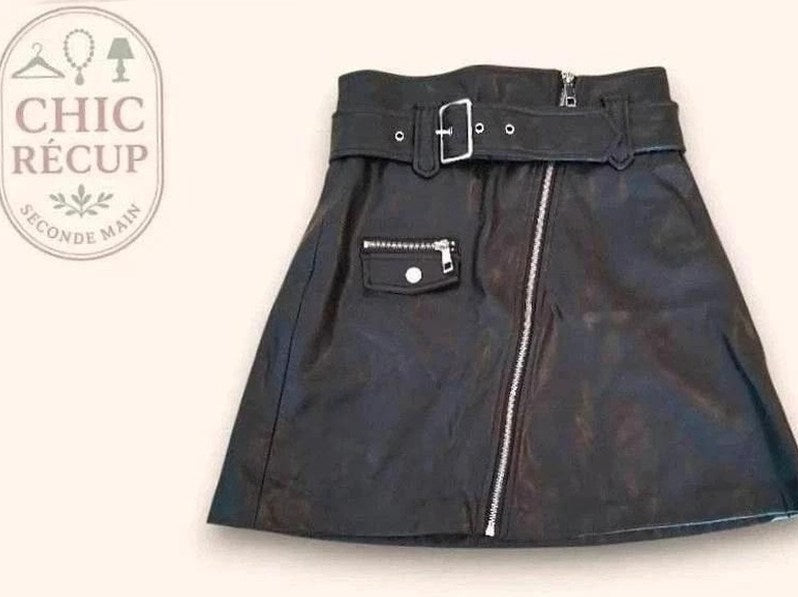 Mini-jupe Zara - S - Noir - Lerom-28