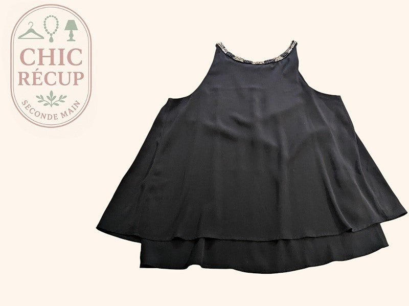 Blouses Manches Courte Esprit - 40 - Noir - Paval-24