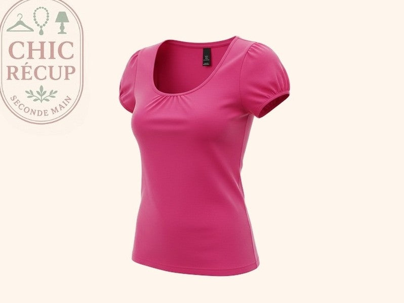 T-shirt H&m - S - Fuchsia - Anbou-13