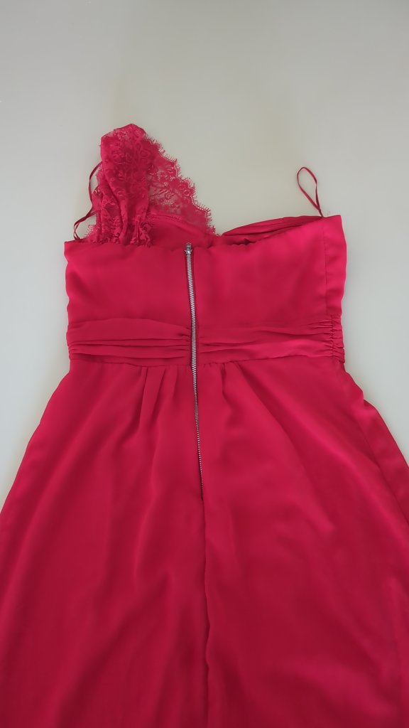 Robe de soirée Elise Ryan - 38 - Rouge - Asymétrique