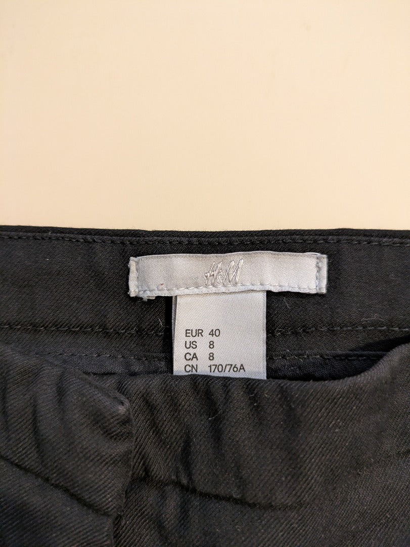 Pantalon Ajusté H&m - 40 - Noir - Evvio-86