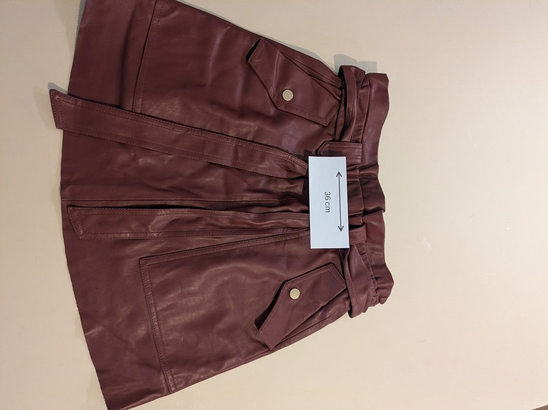 Mini-jupe Zara - S - Bordeaux - Mache-41