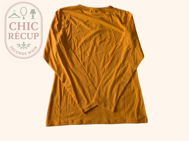 T-shirt Jzq Elle by Jezequel - 46 - Jaune - Logo strass