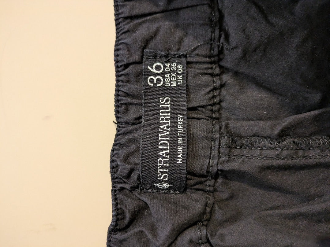 Pantalon Droit Stradivarius - 36 - Noir - Shbad-116